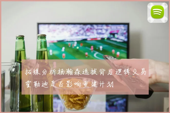 拓媒分析杨瀚森选拔背后逻辑交易霍勒迪是否影响重建计划